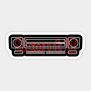 International Harvester Scout II classic 1970s truck grille and emblem Sticker